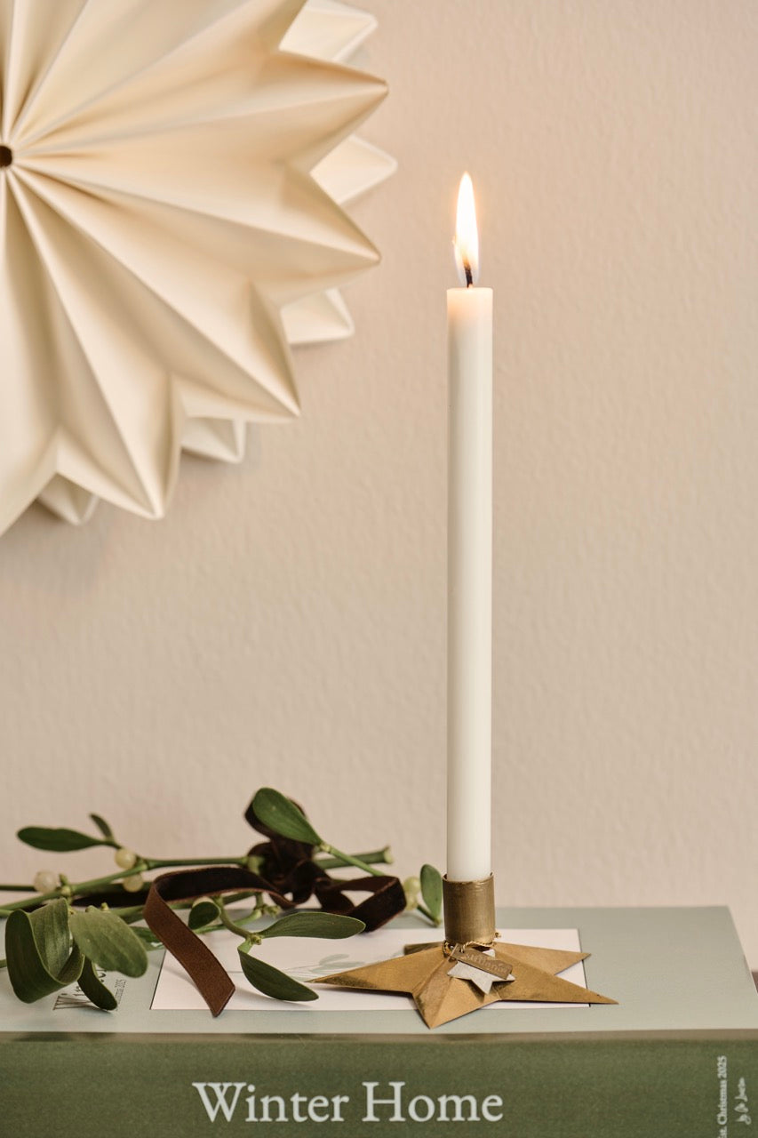 Brass Star Candle Holder Large