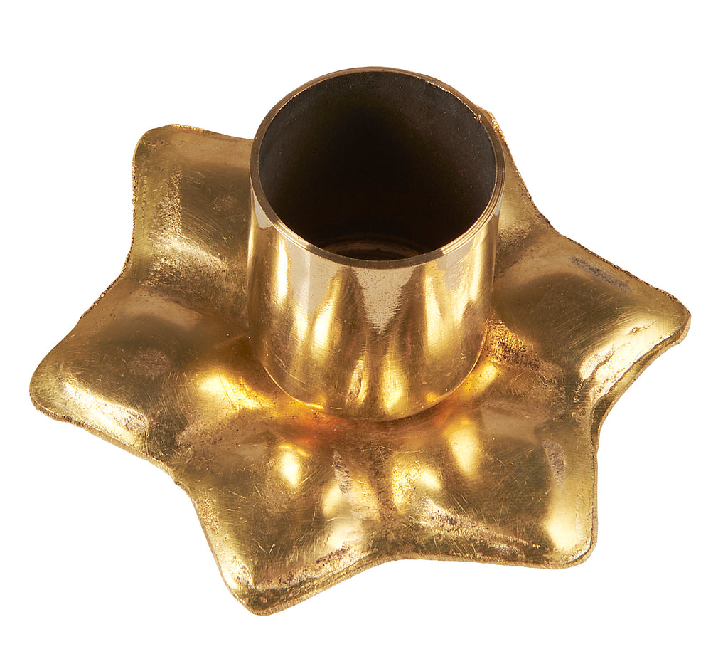 Brass Star Candle Holder Small