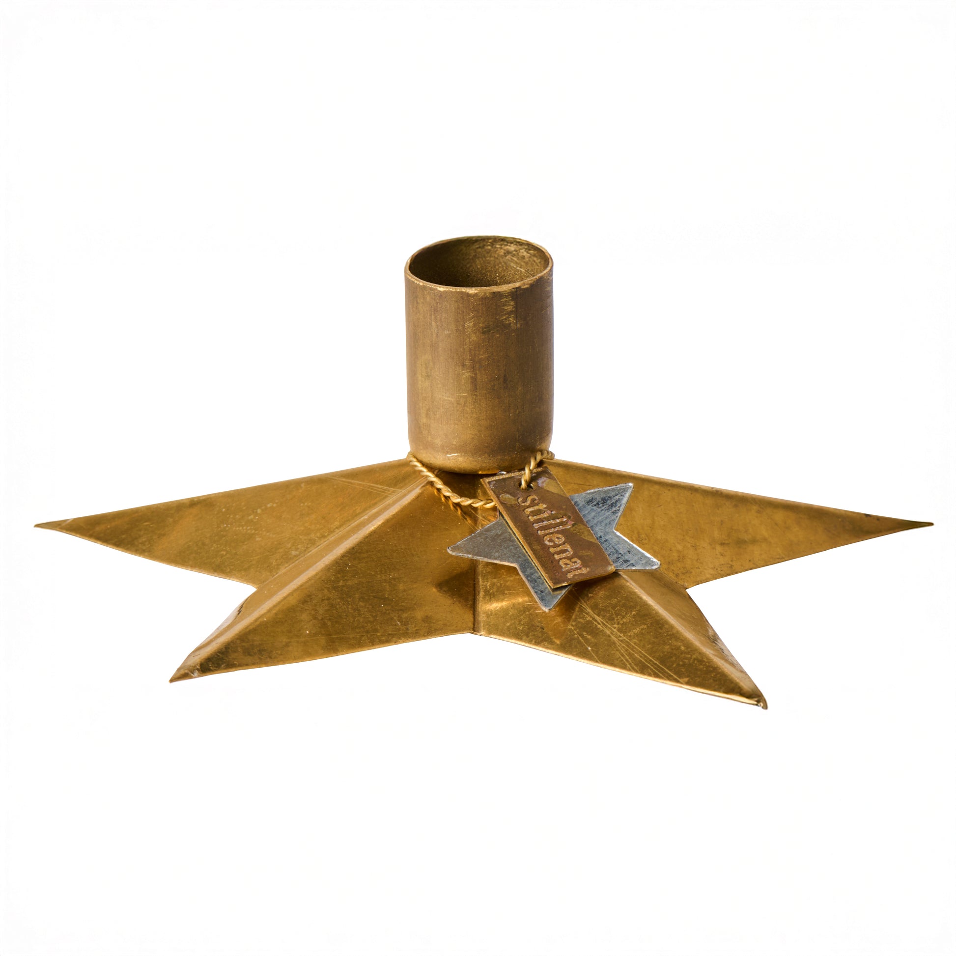 Brass Star Candle Holder Large