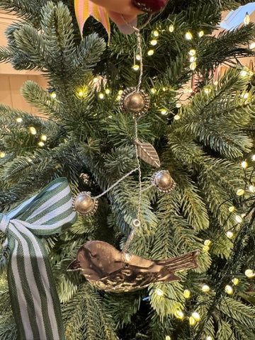 Silver Bird Hanging Ornament