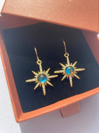 Large star huggie hoop earrings