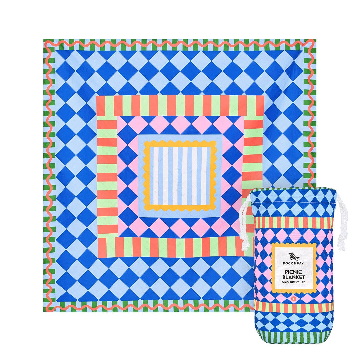 Vibrant Geometric Waterproof Picnic Blanket