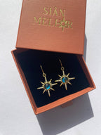 Large star huggie hoop earrings