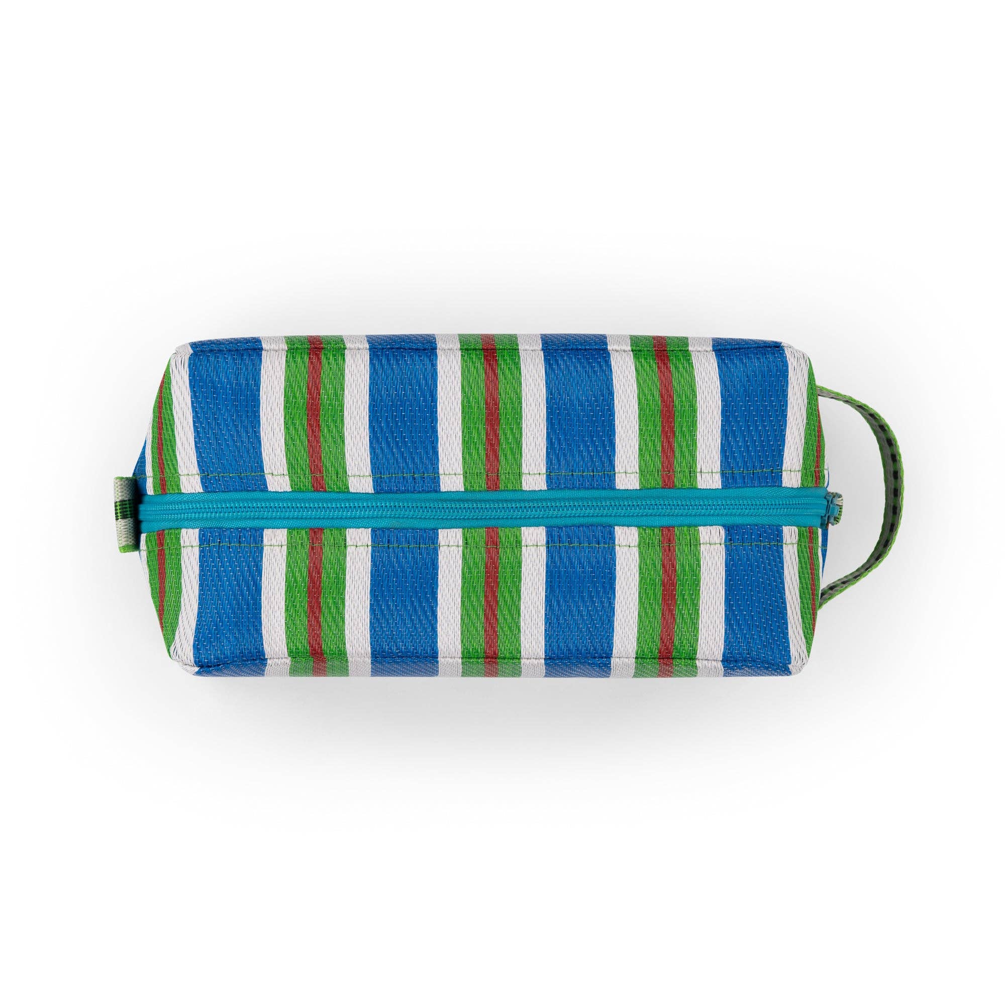 Eco Woven Wash Bag in Medici Blue and Grass Green