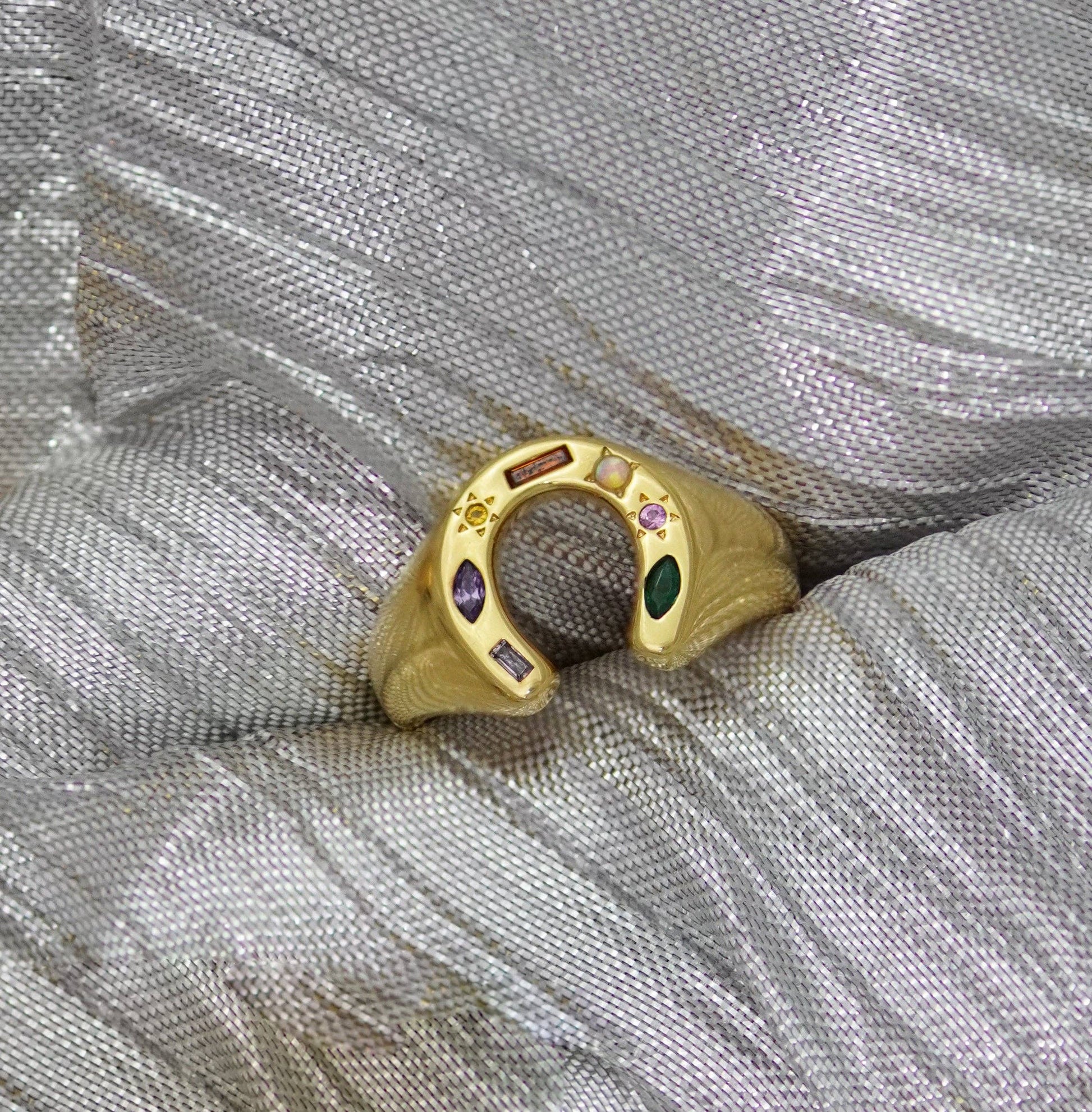 Kaleidoscope Lucky Charm Signet Ring