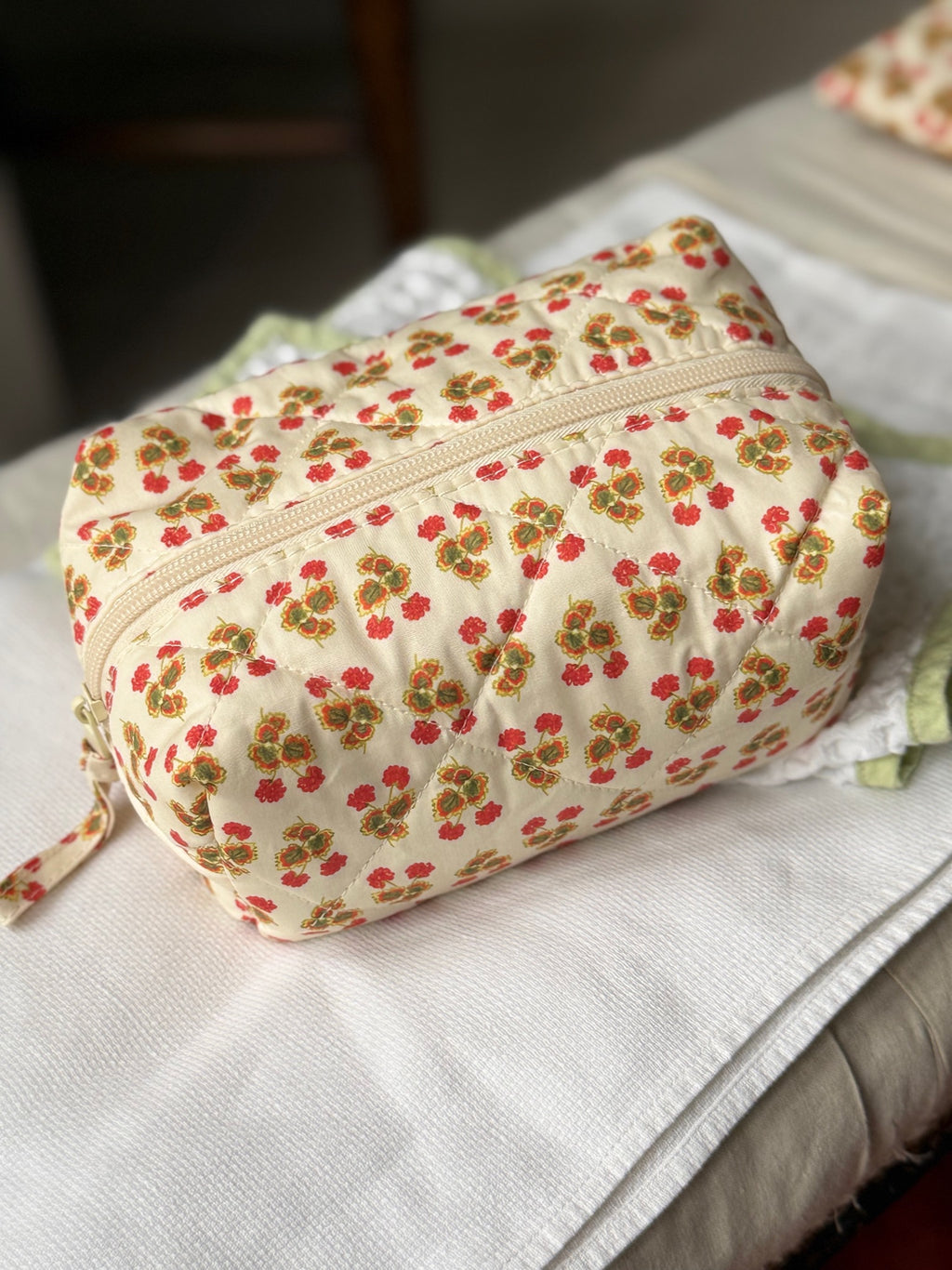 C Atherley Red Quilted Geranium Toiletry Bag