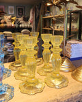 Yellow Glass Candle Holder