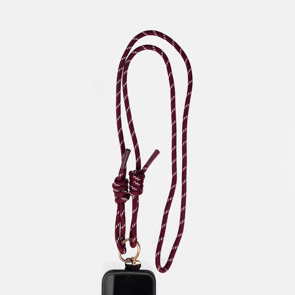 Burgundy Crossbody Phone Strap