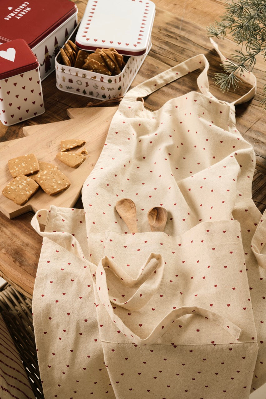 Apron Red Hearts