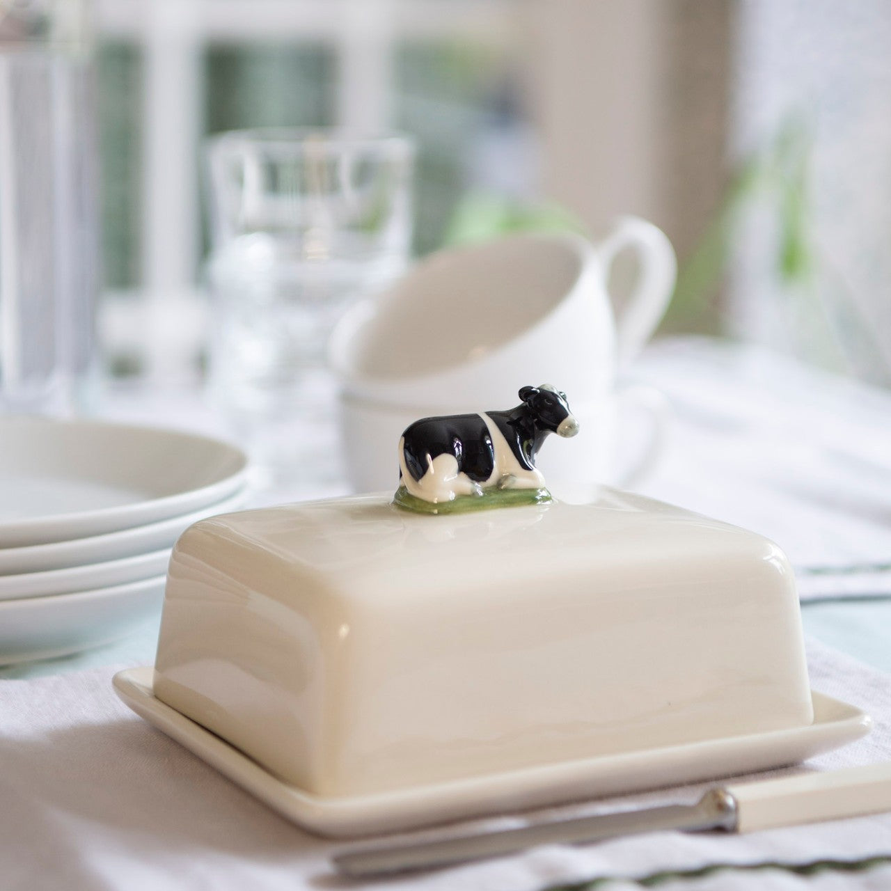 Friesian Cow Butter Dish
