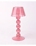 Dark Pink Glass Tealight Holder