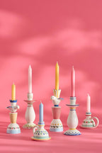 Blue/yellow Candle Holder