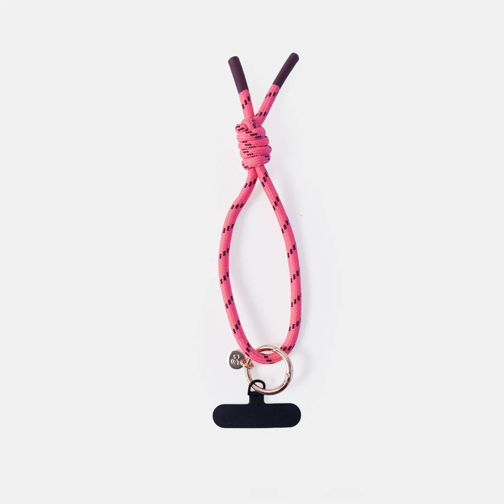 Pink/Orange Wristlet Phone Strap