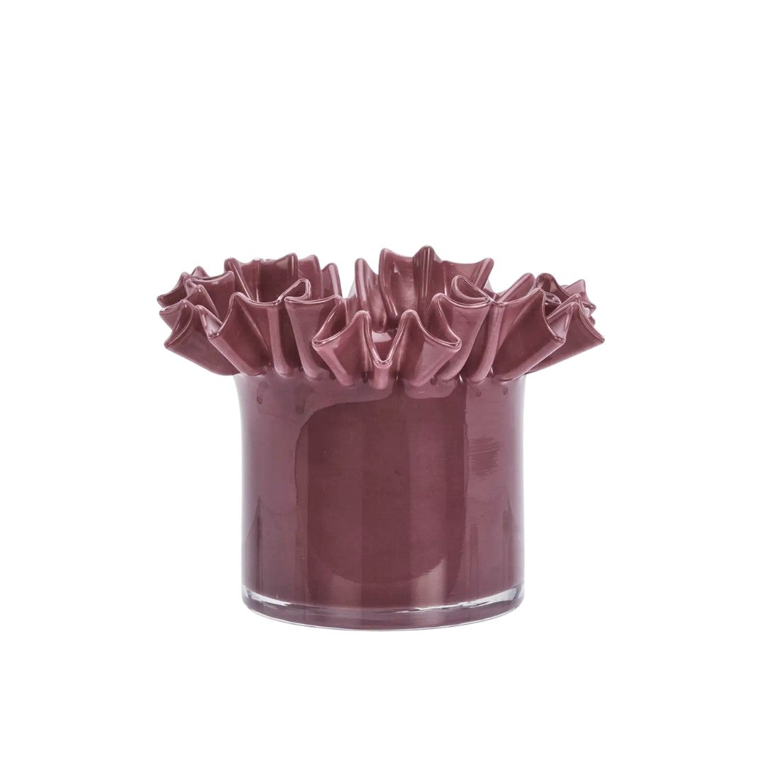 Glass Flower Pot Plum