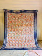 Double Quilts - Orange & Navy