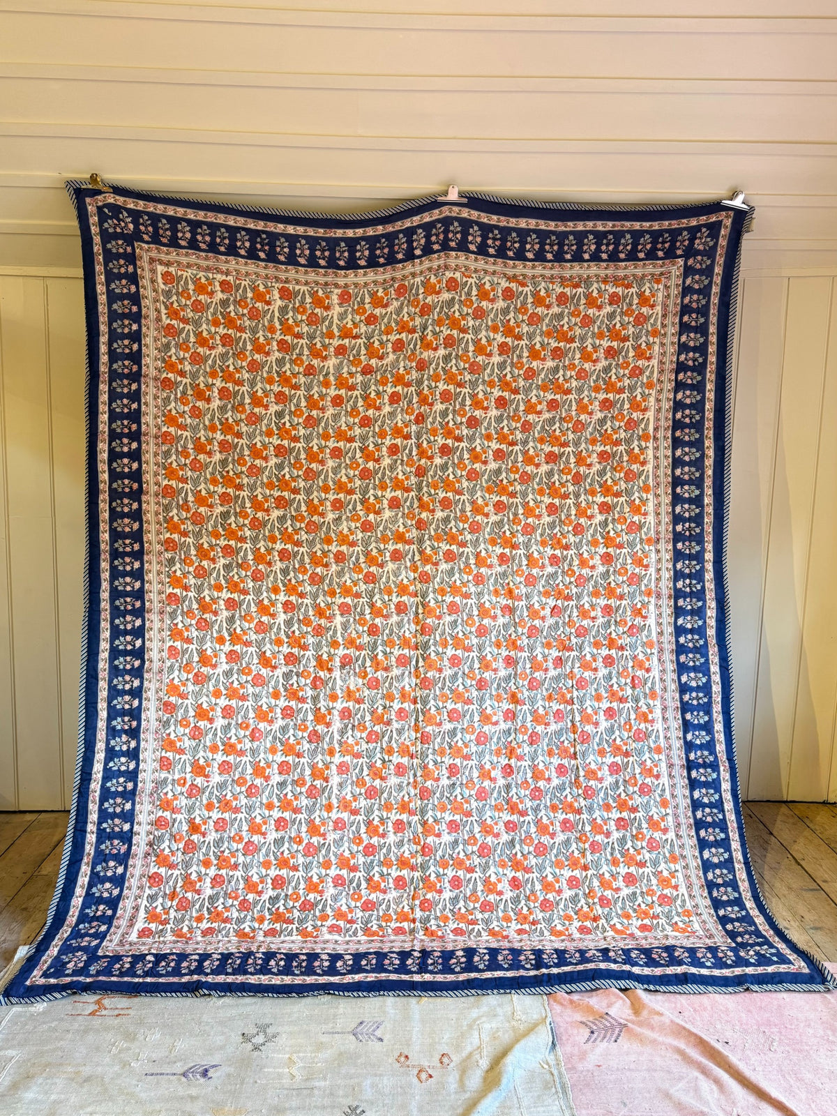 Double Quilts - Orange & Navy