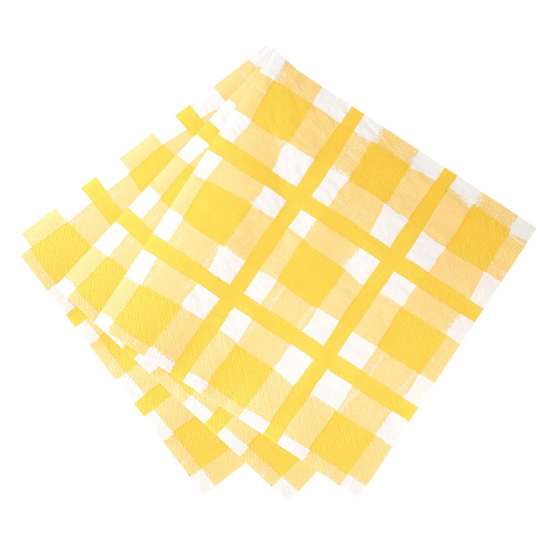 Paper Napkin Check Yellow