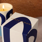 Drip Glaze Navy Candle - Leather & Sandalwood