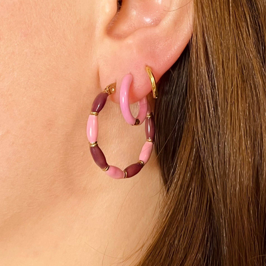 Everyday Candy Stripe Hoops