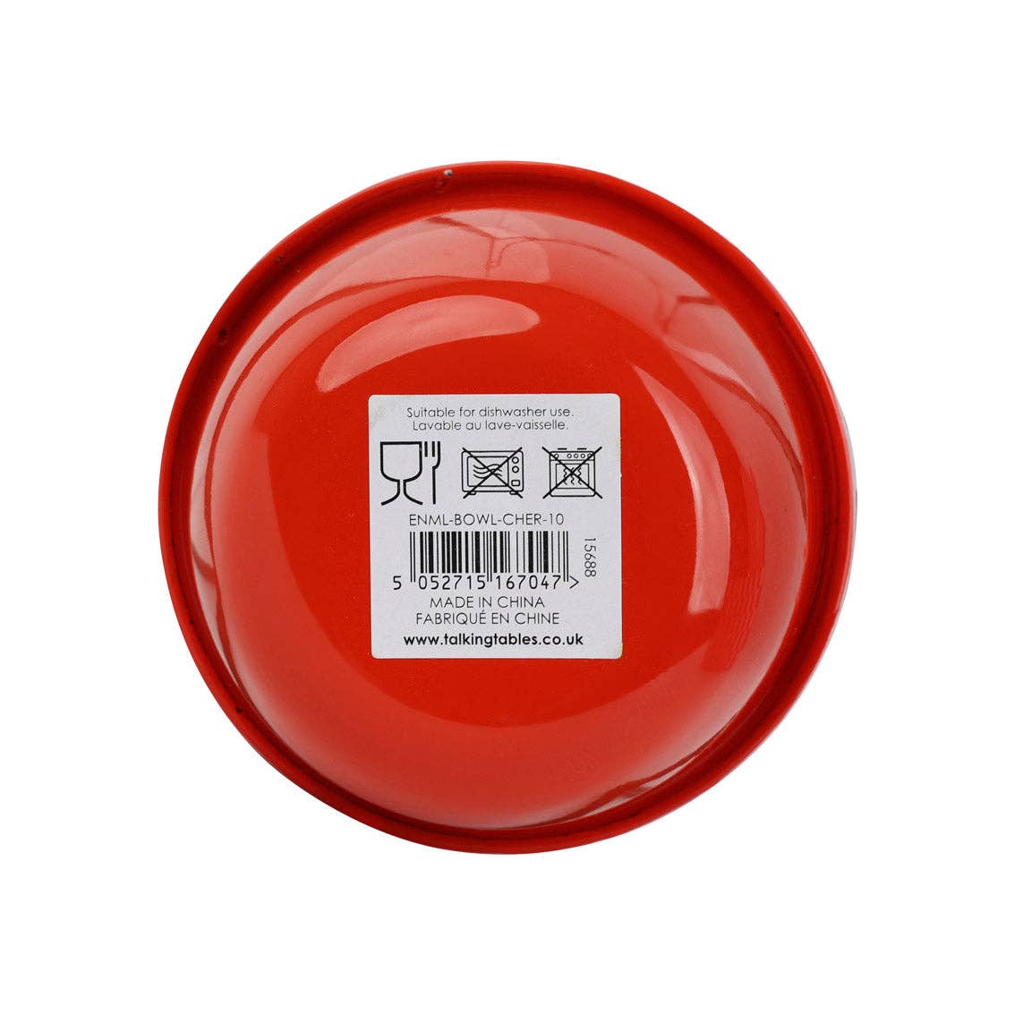 Cherry Red Enamel Bowl