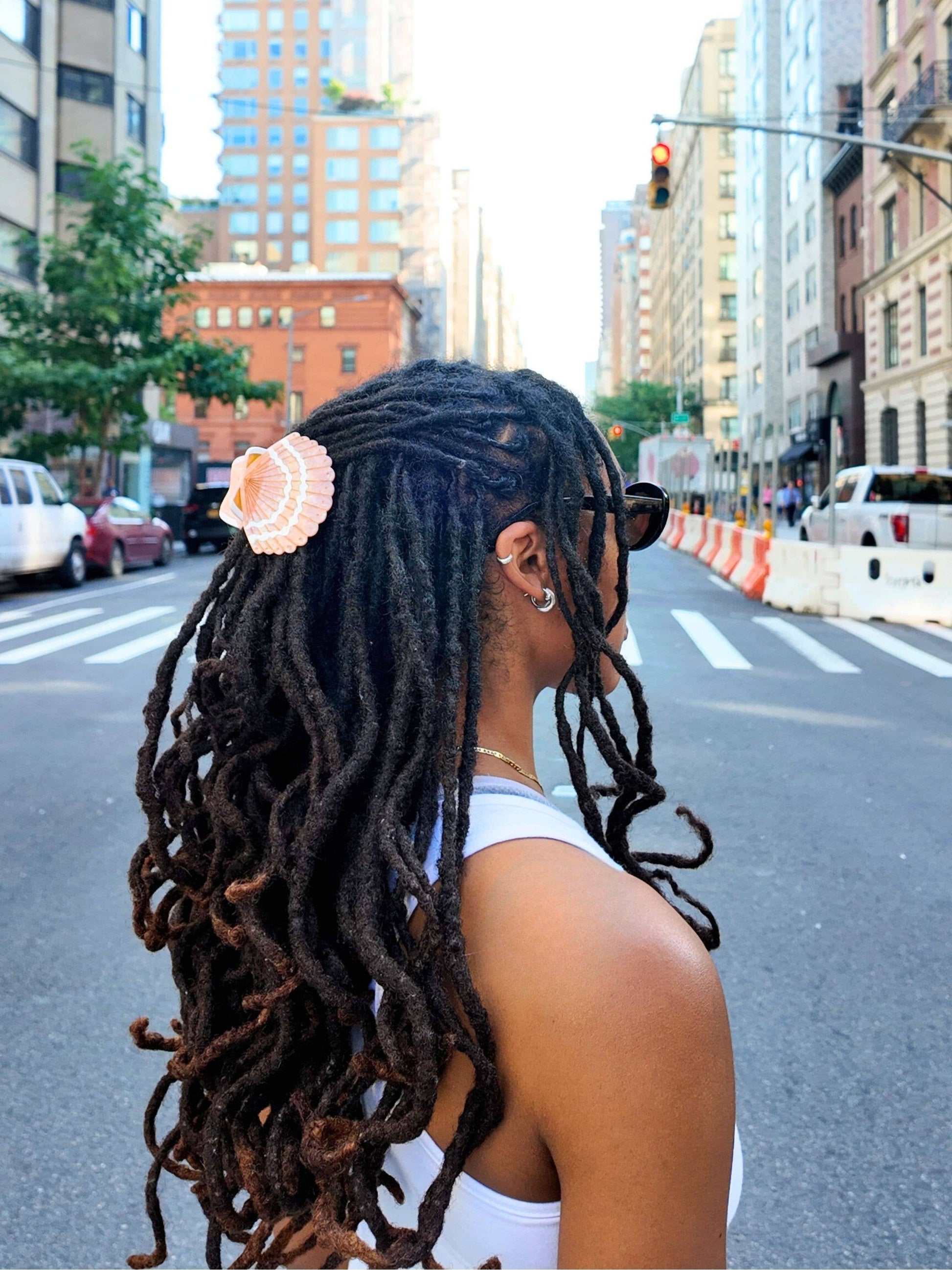 Hand-painted Seashell Claw Hair Clip | Eco-Friendly