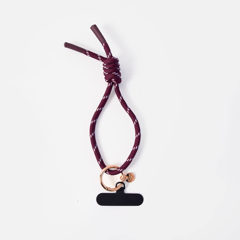 Burgundy Wristlet Phone Strap