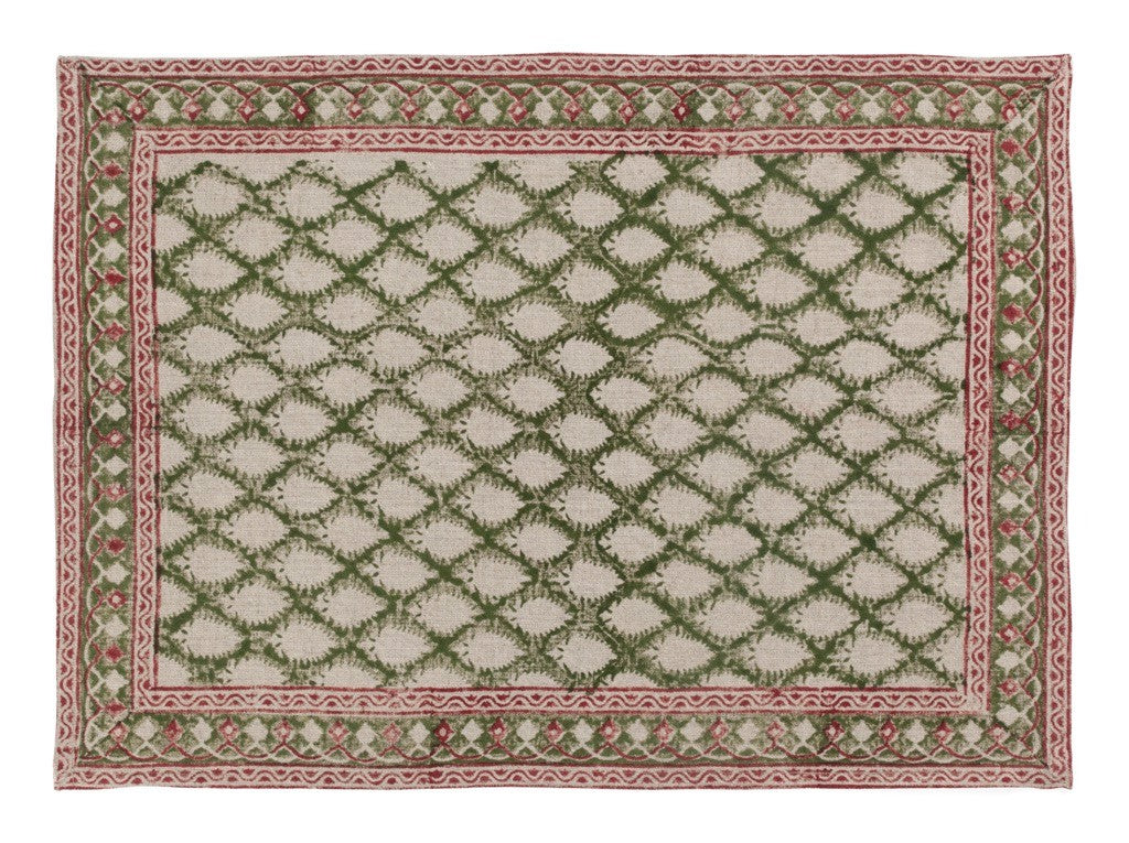 Pair Of Cypress print Linen Placemats