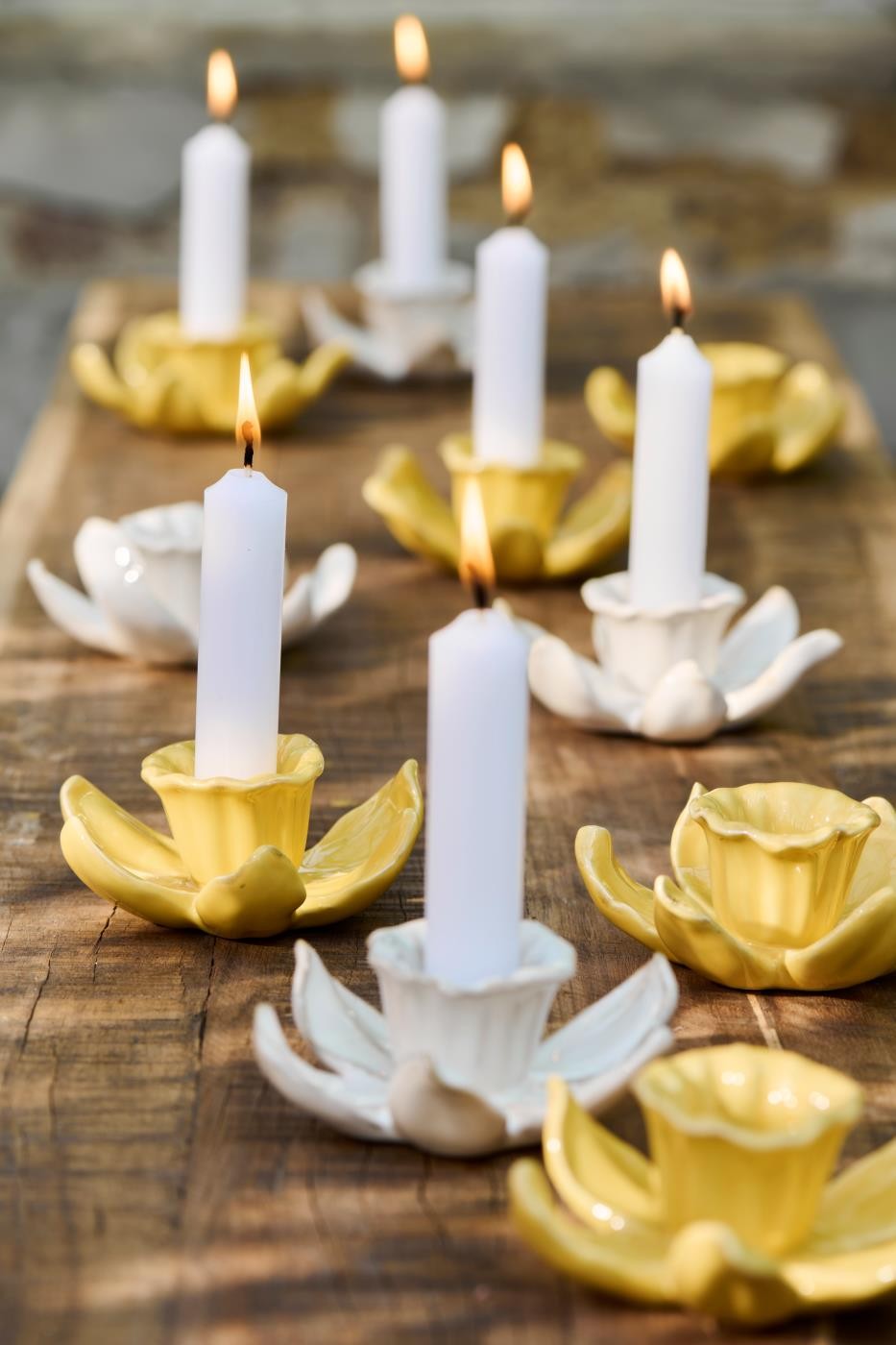 Candle Holder Daffodil Cream