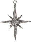 Silver Star Oblong Ornament