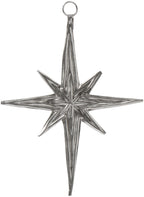 Silver Star Oblong Ornament