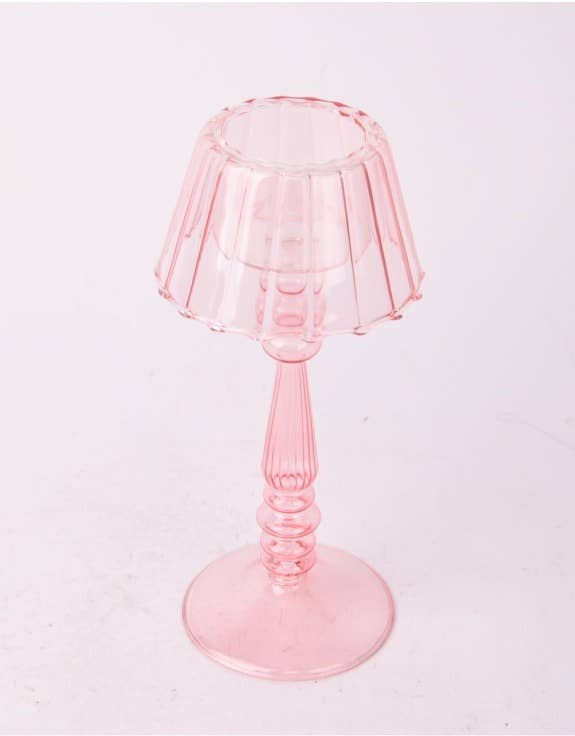 Light Pink Glass Tealight Holder