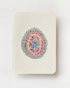 Blue & Pink Posies Royal Icing Egg Greeting Card | Easter