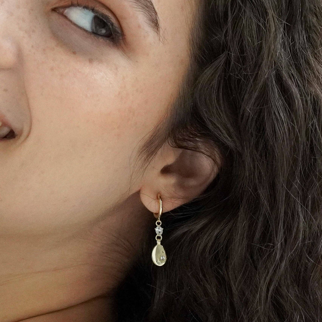 Minimalist Pebble Drop Earrings