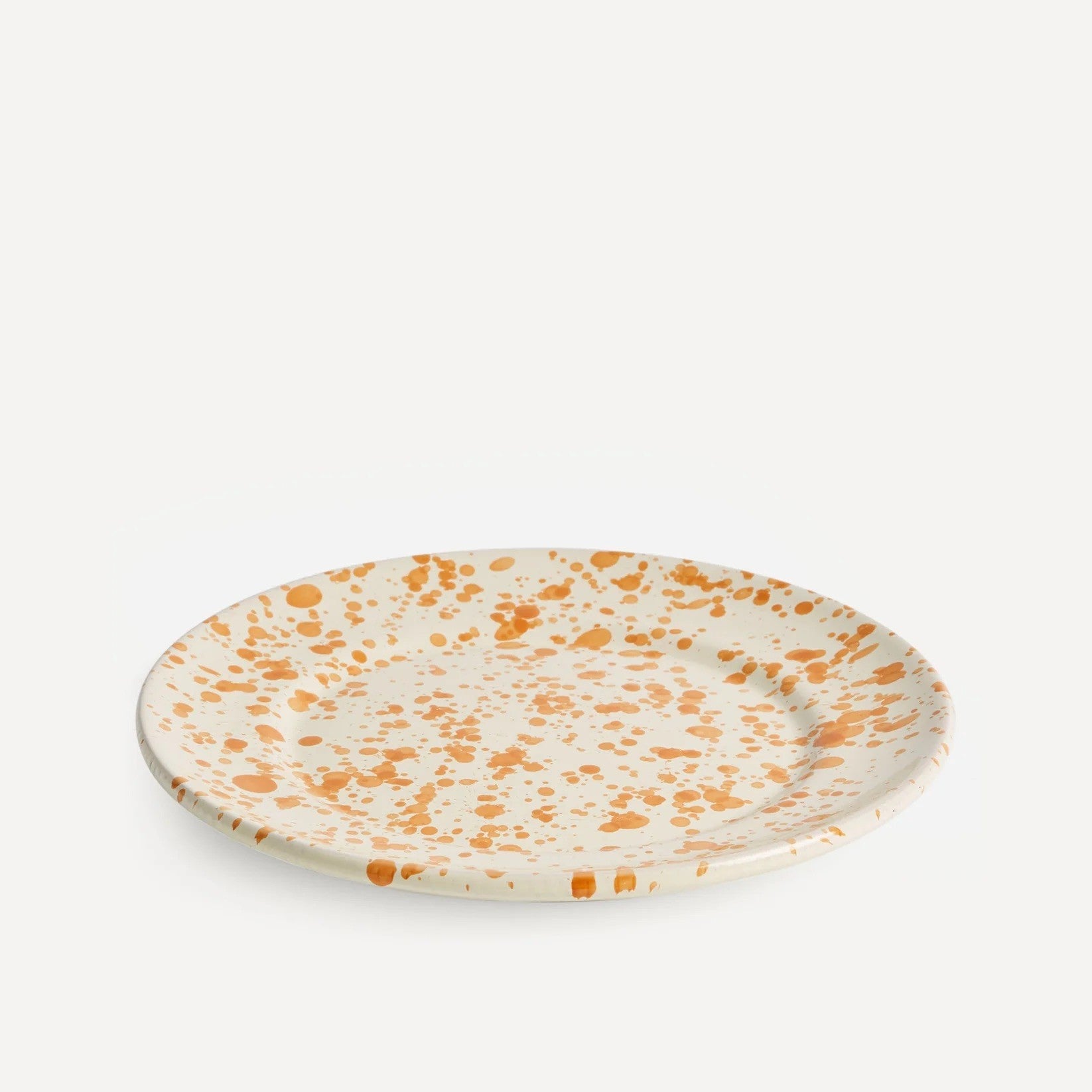 Burnt Orange Puglia Splatter Plate