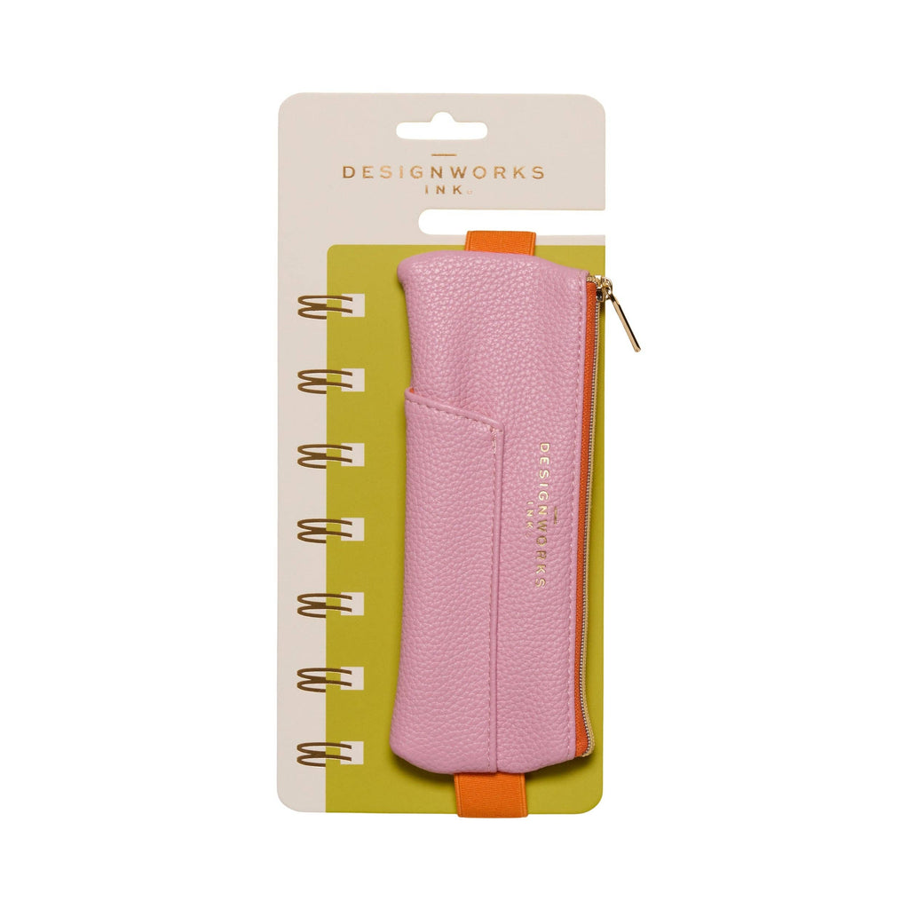 Pen Pouch - Pink + Orange
