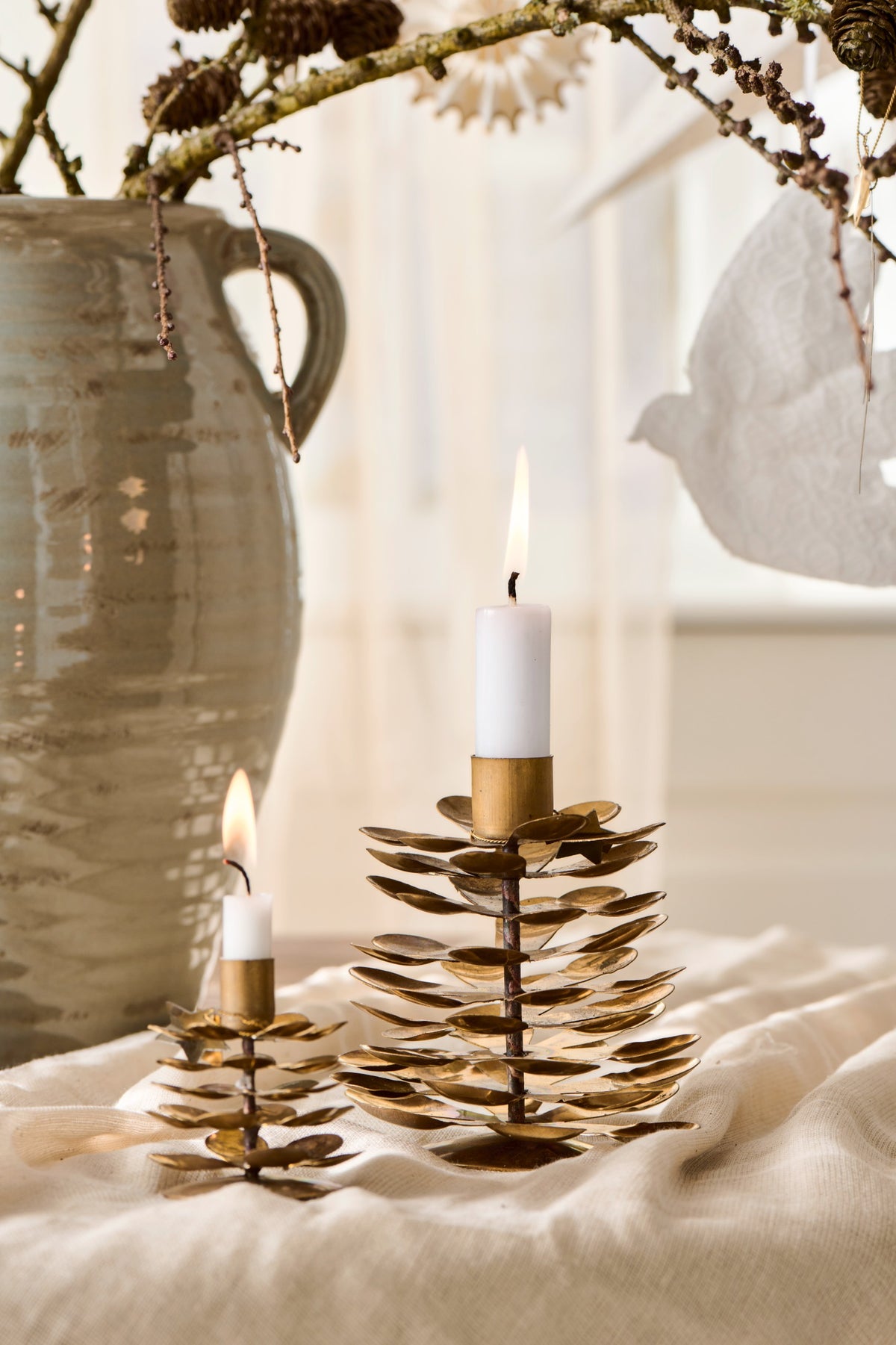 Small Pine Cone Candle Holder