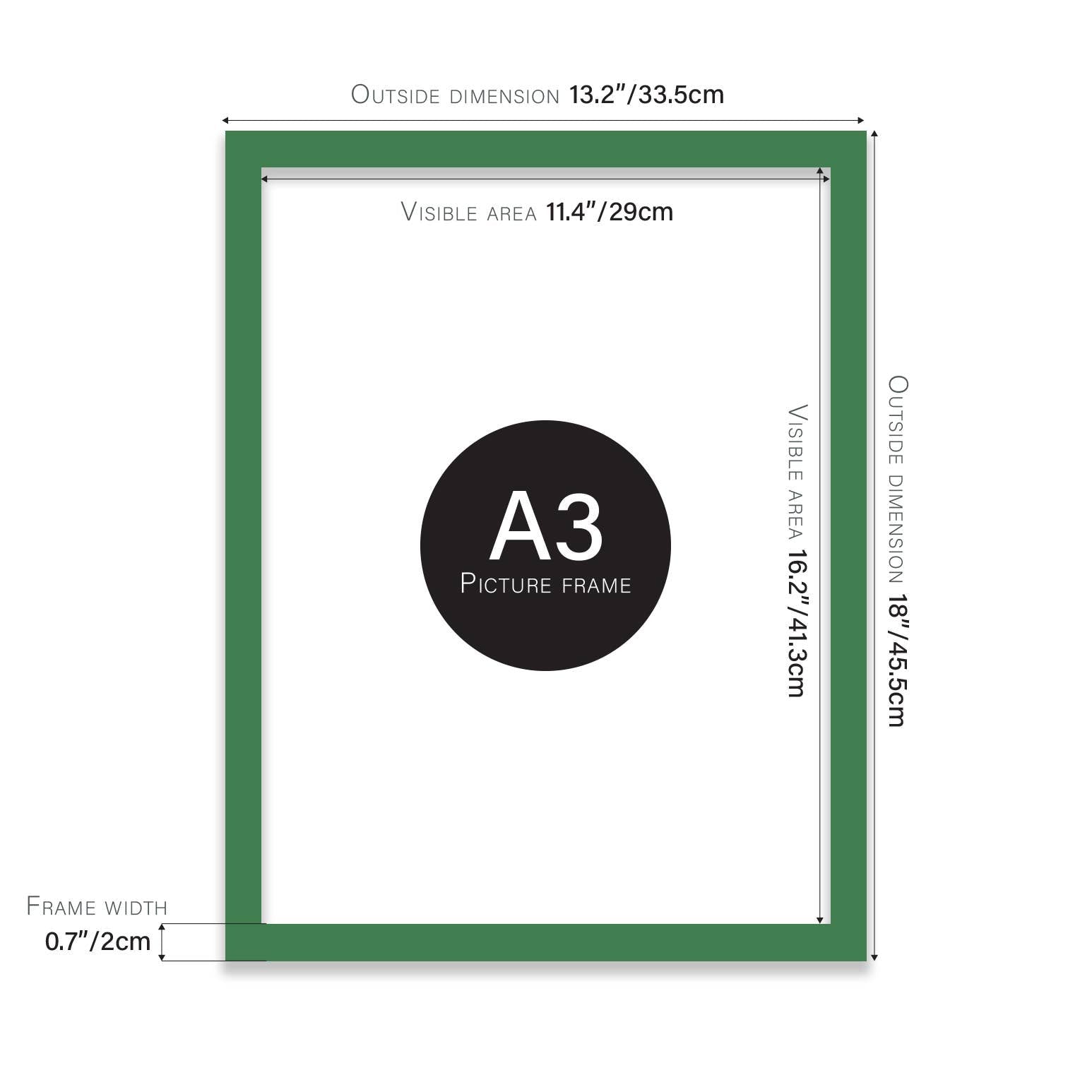 Green A3 Picture Frame