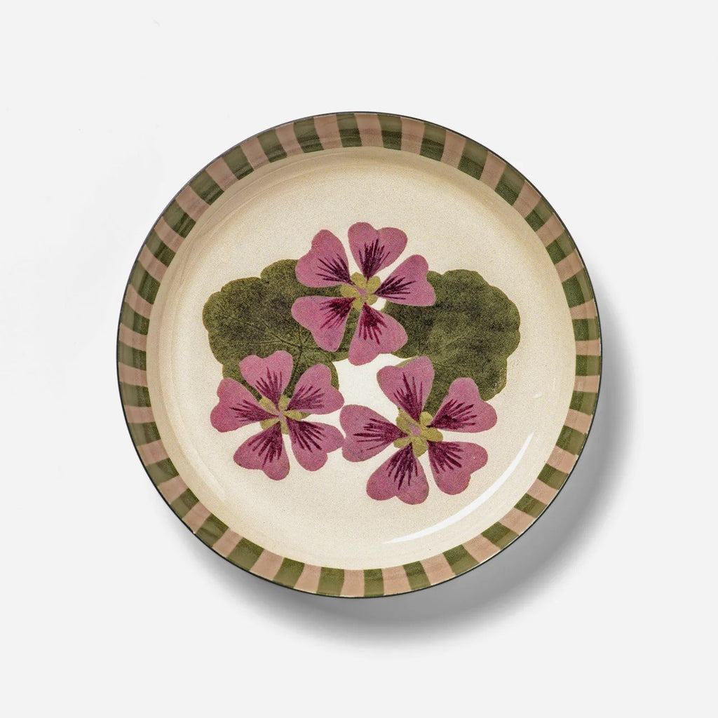 Round Enamel tray Geranium