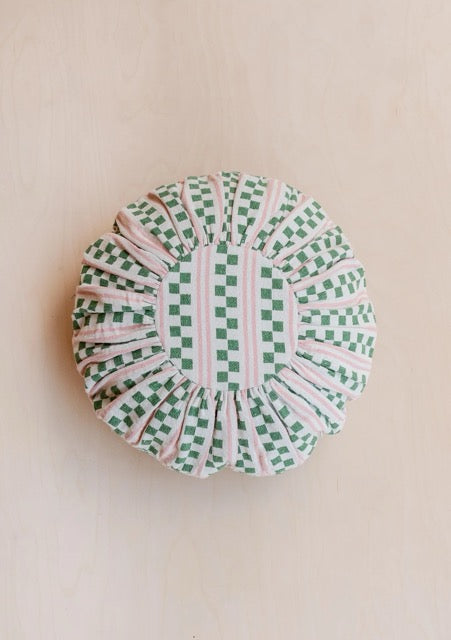 Green Stripe Cushion Cover