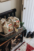 Potted Geranium Drawstring Bag