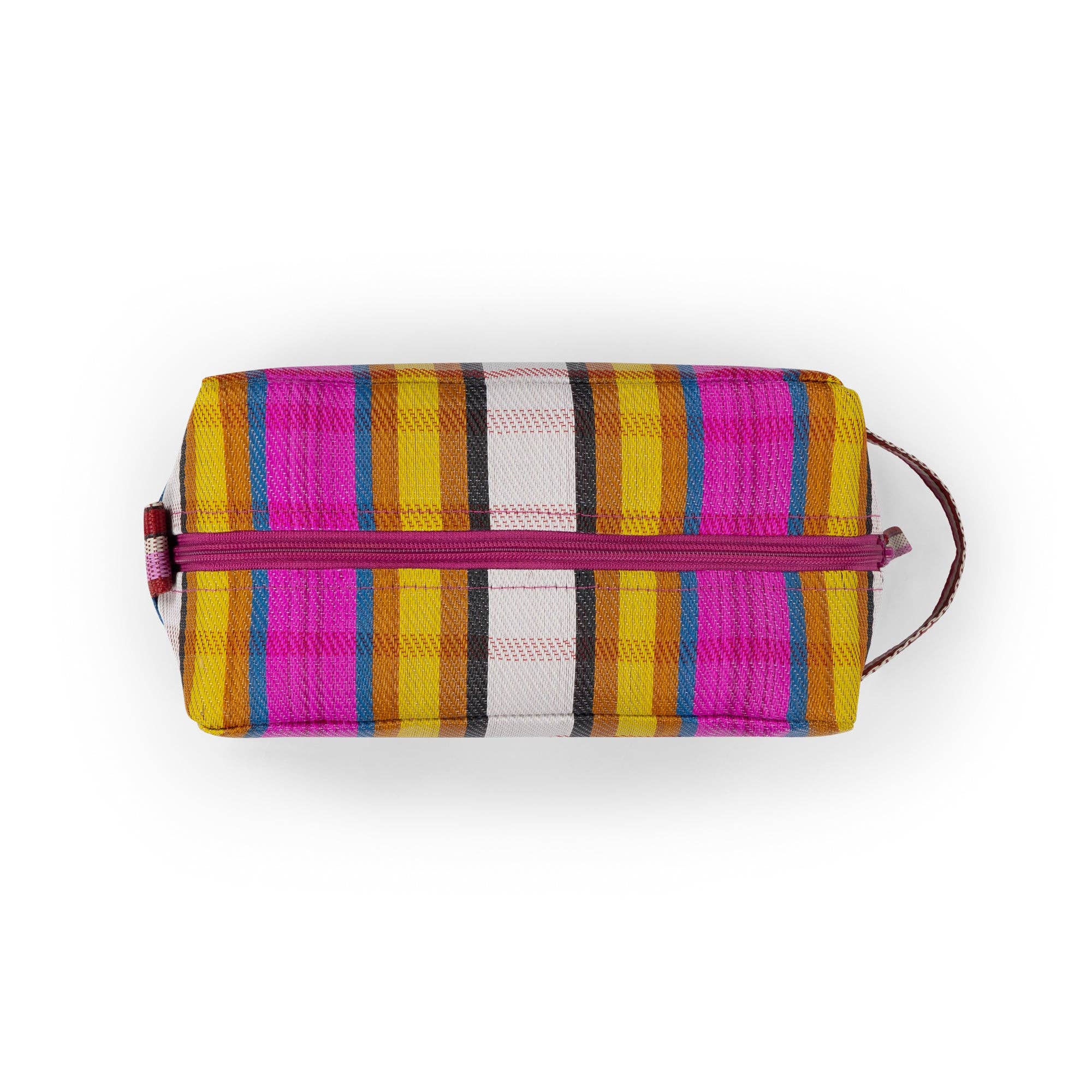 Eco Woven Wash Bag in Indian Yellow and Magenta