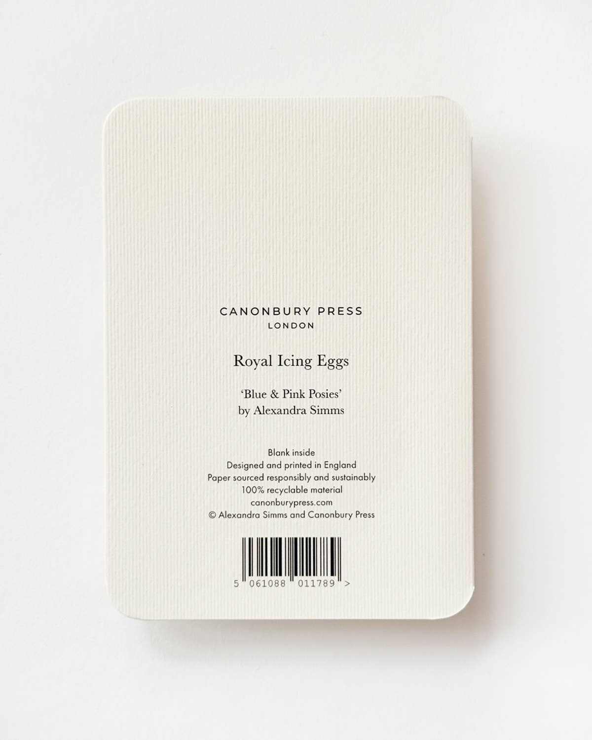 Blue & Pink Posies Royal Icing Egg Greeting Card | Easter