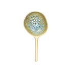 Stoneware serving spoon, Mustard/ Blue/ Off White