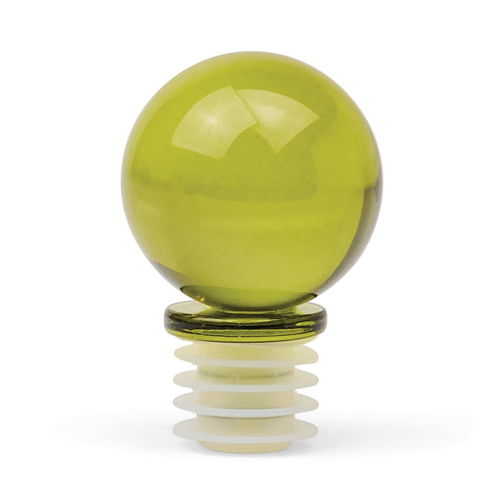 Olive Glass Bottle Stopper