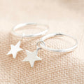 Sterling Silver Tiny Star Hoop Earrings
