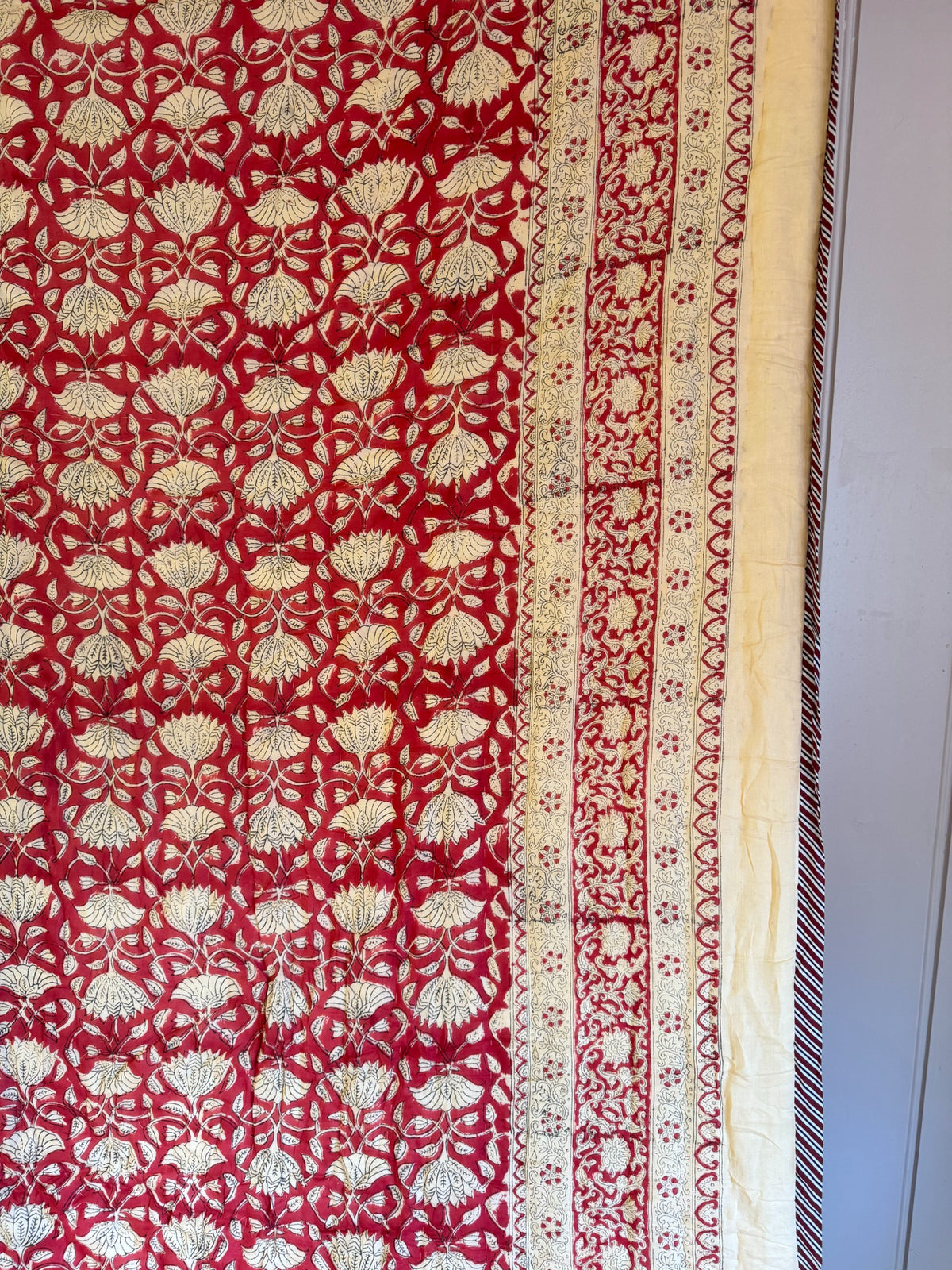 Double Quilts - Red & Cream