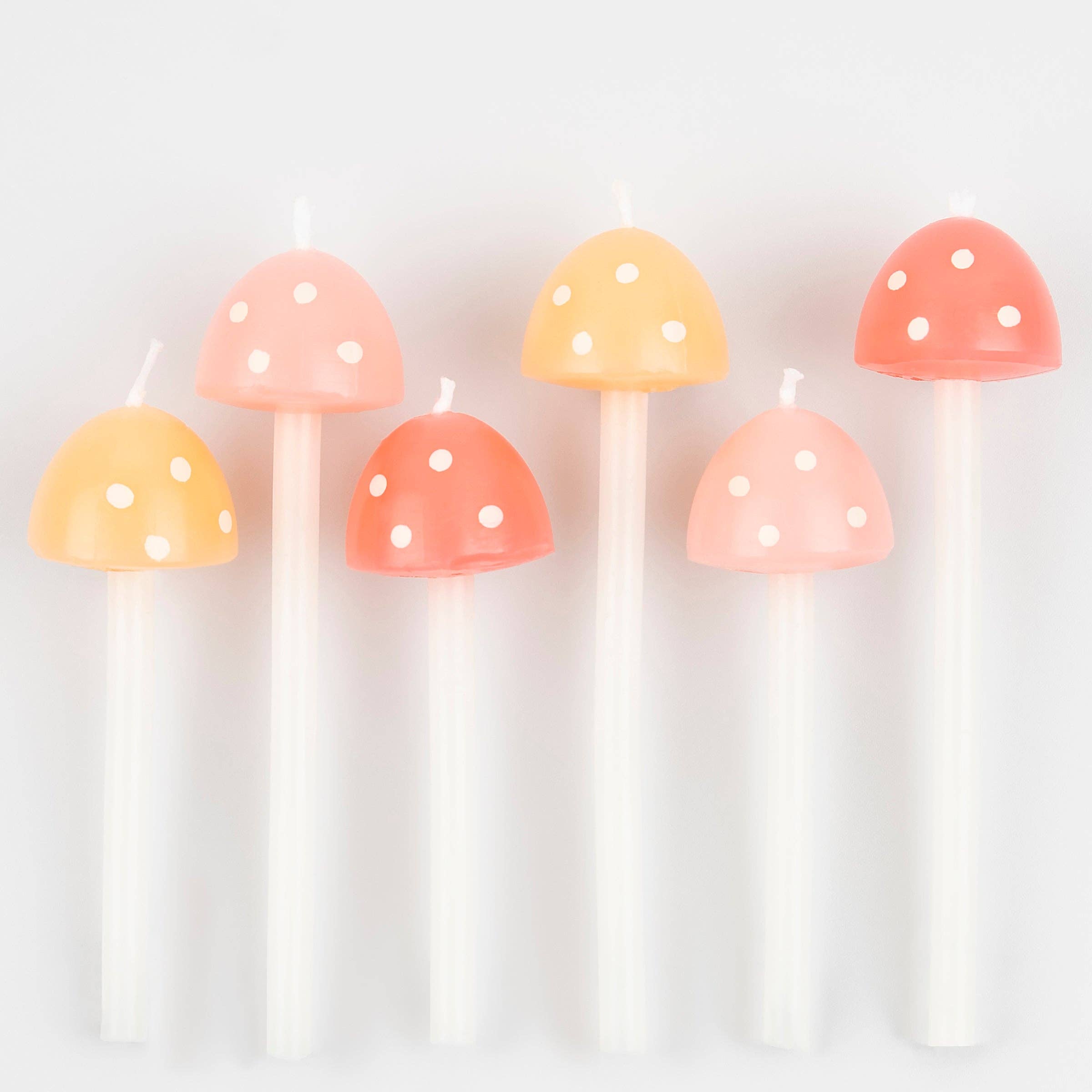 Mushroom Birthday Candles – Set of 6