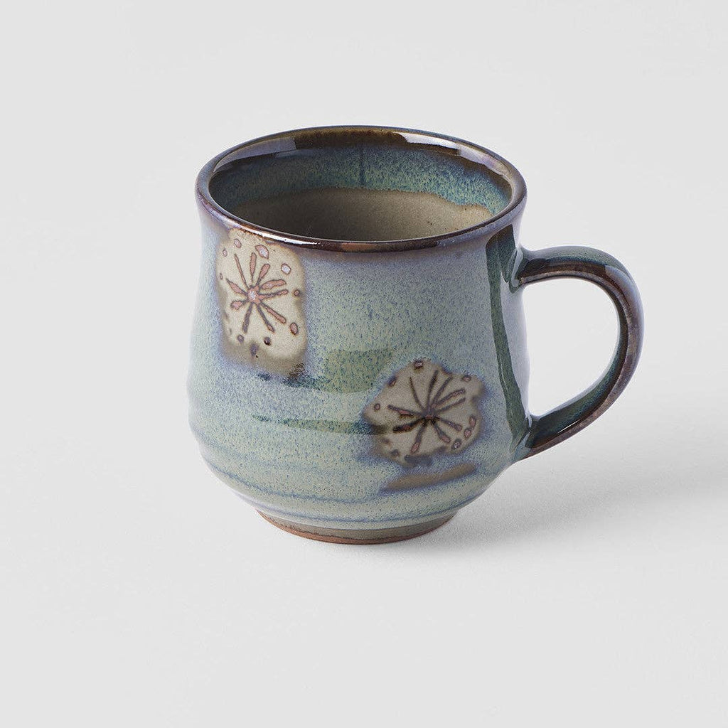 Mug with handle faded green 8cm