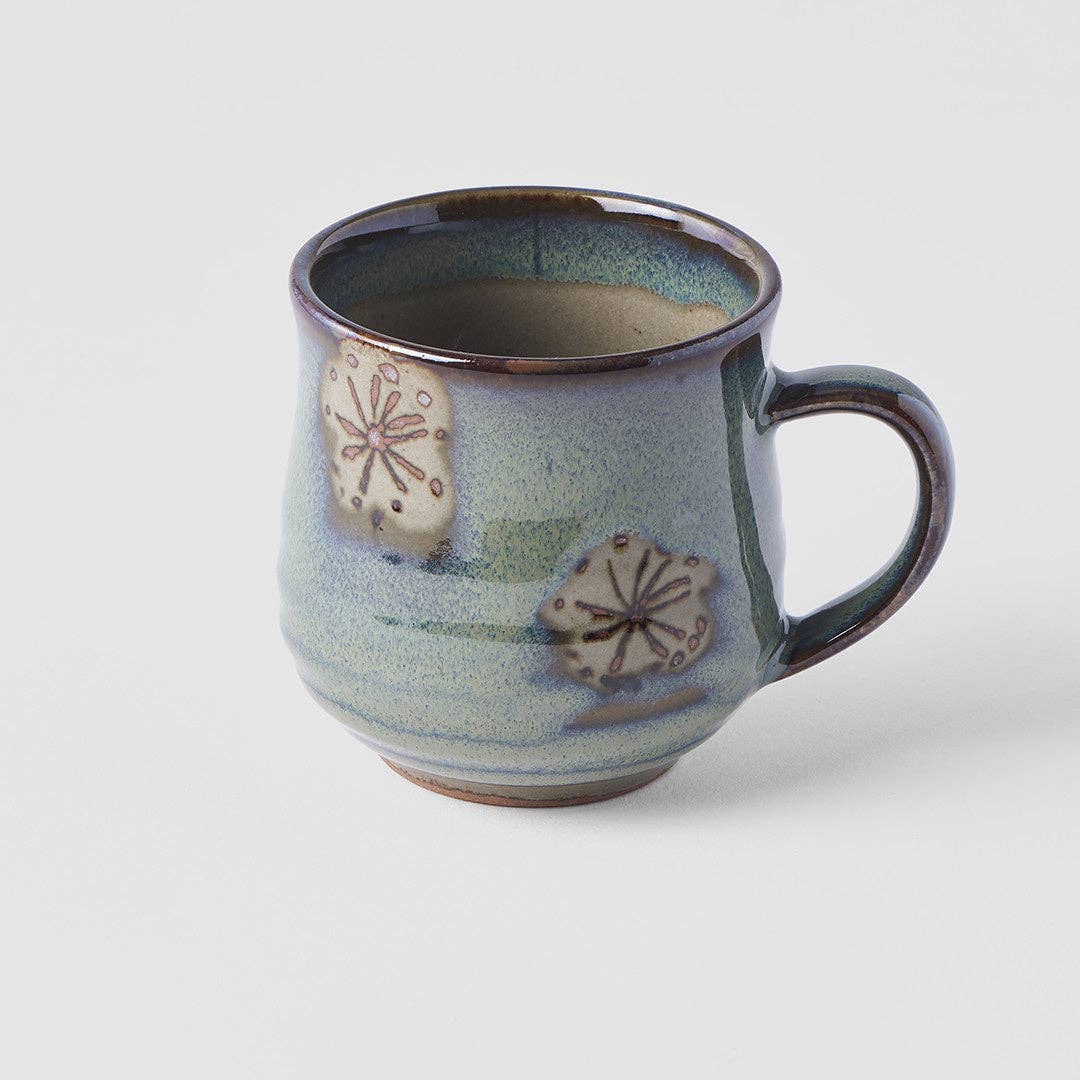 Mug with handle faded green 8cm
