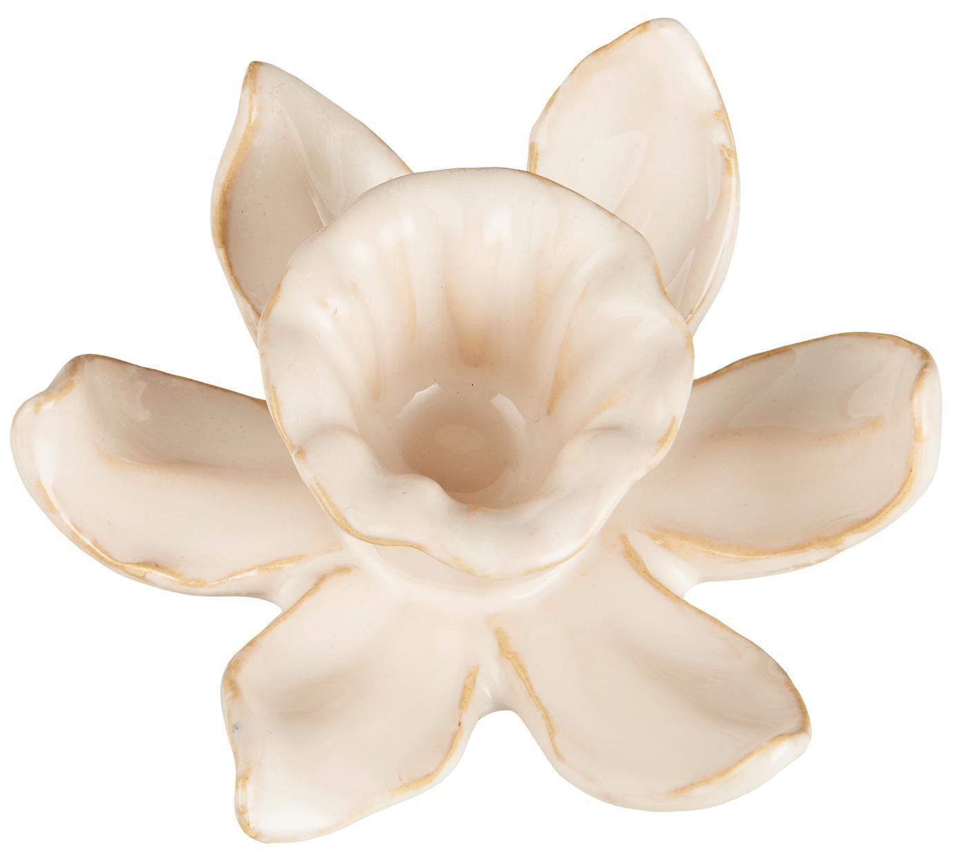 Candle Holder Daffodil Cream